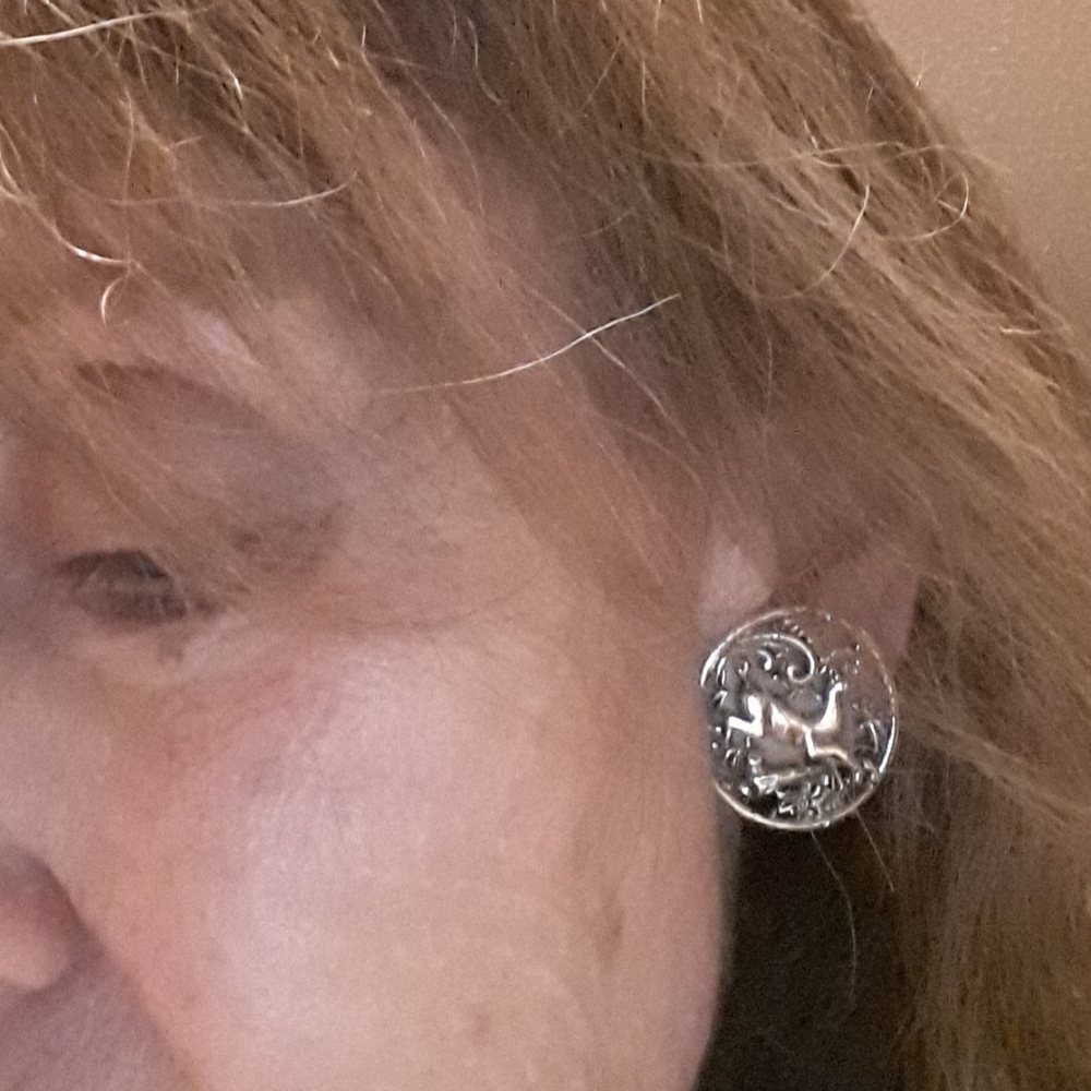 Set - Reindeer Earring & Pin - Picture 3 of 3